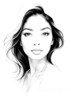Minimalist Portrait of a Woman's Dreamy Eyes Art Print