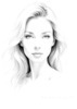 Minimalist Portrait of a Woman's Dreamy Eyes Art Print
