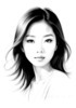 Minimalist Portrait of a Woman's Dreamy Eyes Art Print