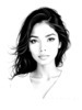 Minimalist Portrait of a Woman's Dreamy Eyes Art Print