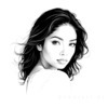 Minimalist Portrait of a Woman's Dreamy Eyes Art Print
