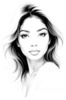 Minimalist Portrait of a Woman's Dreamy Eyes Art Print