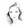 Minimalist Portrait of a Woman's Dreamy Eyes Art Print
