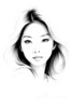 Minimalist Portrait of a Woman's Dreamy Eyes Art Print