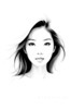 Minimalist Portrait of a Woman's Dreamy Eyes Art Print