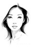 Minimalist Portrait of a Woman's Dreamy Eyes Art Print