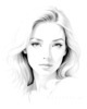 Minimalist Portrait of a Woman's Dreamy Eyes Art Print