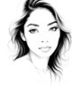 Minimalist Portrait of a Woman's Dreamy Eyes Art Print