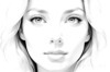 Minimalist Portrait of a Woman's Dreamy Eyes Art Print