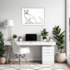 Elegant Siamese Feline Office Demo