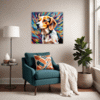 Energetic Beagle Hound Living Room Demo