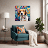 Energetic Beagle Hound Living Room Demo