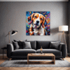 Energetic Beagle Hound Living Room Demo