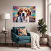 Energetic Beagle Hound Living Room Demo