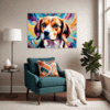 Energetic Beagle Hound Living Room Demo