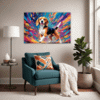 Energetic Beagle Hound Living Room Demo