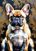 Expressive Art of a French Bulldog with Soulful Eyes in Pastels