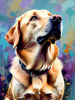 Artistic Expressive Labrador Retriever Face Art Print