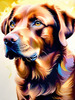 Artistic Expressive Labrador Retriever Face Art Print