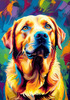 Artistic Expressive Labrador Retriever Face Art Print