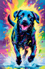 Artistic Expressive Labrador Retriever Face Art Print