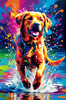 Artistic Expressive Labrador Retriever Face Art Print