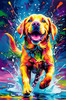 Artistic Expressive Labrador Retriever Face Art Print
