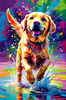 Artistic Expressive Labrador Retriever Face Art Print