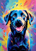 Artistic Expressive Labrador Retriever Face Art Print