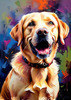 Artistic Expressive Labrador Retriever Face Art Print