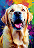 Artistic Expressive Labrador Retriever Face Art Print