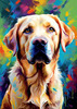 Artistic Expressive Labrador Retriever Face Art Print