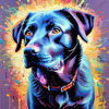 Artistic Expressive Labrador Retriever Face Art Print