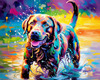 Artistic Expressive Labrador Retriever Face Art Print