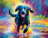Artistic Expressive Labrador Retriever Face Art Print