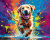 Artistic Expressive Labrador Retriever Face Art Print