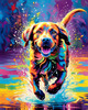 Artistic Expressive Labrador Retriever Face Art Print