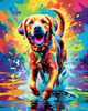 Artistic Expressive Labrador Retriever Face Art Print