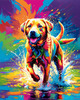 Artistic Expressive Labrador Retriever Face Art Print