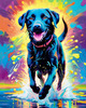 Artistic Expressive Labrador Retriever Face Art Print