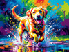 Artistic Expressive Labrador Retriever Face Art Print