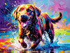 Artistic Expressive Labrador Retriever Face Art Print
