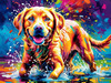 Artistic Expressive Labrador Retriever Face Art Print