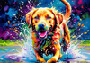 Artistic Expressive Labrador Retriever Face Art Print