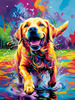 Artistic Expressive Labrador Retriever Face Art Print