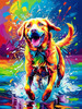 Artistic Expressive Labrador Retriever Face Art Print