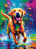 Artistic Expressive Labrador Retriever Face Art Print