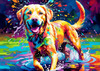 Artistic Expressive Labrador Retriever Face Art Print