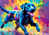 Artistic Expressive Labrador Retriever Face Art Print