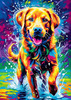 Artistic Expressive Labrador Retriever Face Art Print